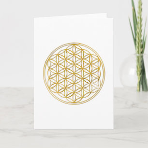 Flower of Life   gold, small Kaart