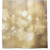 Flower of life gold sparkle duschvorhang douchegordijn (Voorkant)