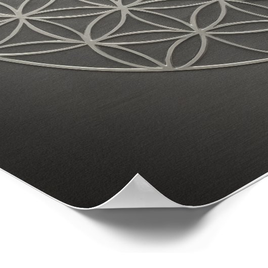 Flower of Life Grey Pewter Poster (Hoek)