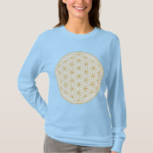 Flower of Life Heilige Geometrie Shirt voor vrouwe