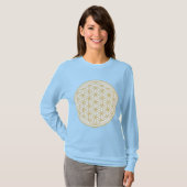 Flower of Life Heilige Geometrie Shirt voor vrouwe (Voorkant volledig)