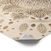 Flower of Life in Lotus Dot Art pastel golds Poster (Hoek)