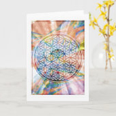 Flower of Life Kaart (Gele Bloem)