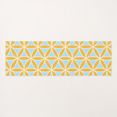 Flower of Life LG Pattern Sinaasappel Wit & Blauw Yogamat (Achterkant (horizontaal))
