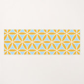 Flower of Life LG Pattern Sinaasappel Wit & Blauw Yogamat (Voorkant (horizontaal))