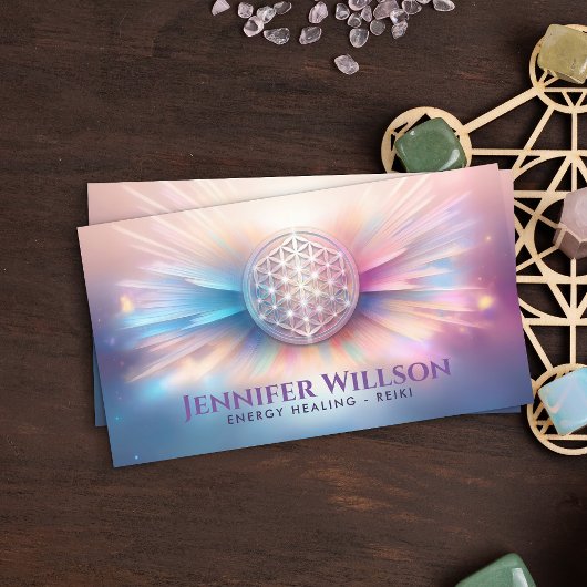 Flower of life Ornament - Kosmische energiestroom Visitekaartje