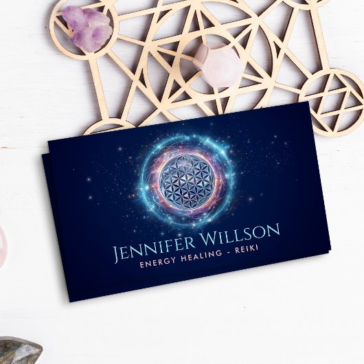 Flower of life Ornament - Kosmische energiestroom Visitekaartje