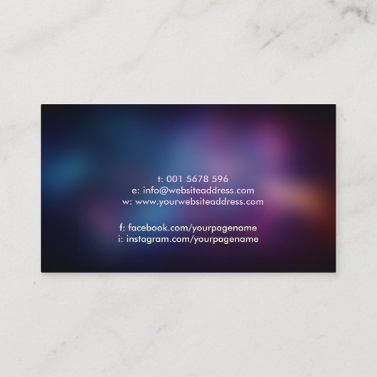 Flower of life Ornament - Kosmische energiestroom Visitekaartje (Achterkant)