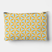 Flower of Life Pattern Sinaasappel Wit & Blauw Etui (Achterkant)