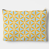 Flower of Life Pattern Sinaasappel Wit & Blauw Etui (Achterkant)