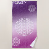 Flower of life purple strandlaken (Voorkant)