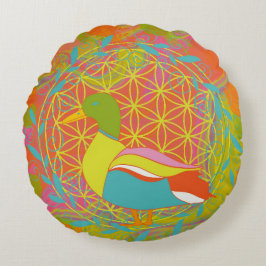 Flower of life rond kussen