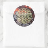 Flower of Life Ronde Sticker (Tas)