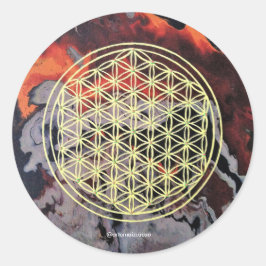 Flower of Life Ronde Sticker