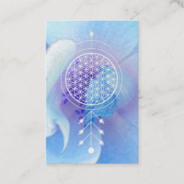 *~* Flower of Life Sacred Geometry Reiki Yoga Visitekaartje