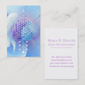 *~* Flower of Life Sacred Geometry Reiki Yoga Visitekaartje (Voorkant / Achterkant)