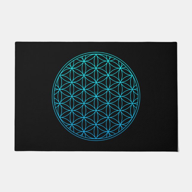 flower of life sacred geometry symbol ancient zen  deurmat (Voorkant)