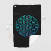 flower of life sacred geometry symbol ancient zen golfhanddoek (Insitu)