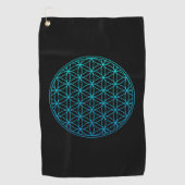 flower of life sacred geometry symbol ancient zen golfhanddoek (Voorkant)