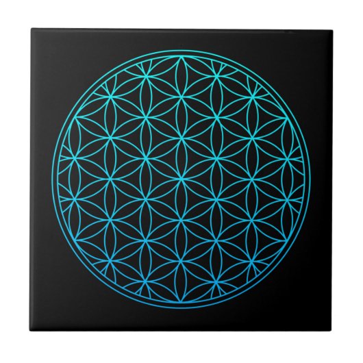 flower of life sacred geometry symbol ancient zen tegeltje (Voorkant)
