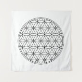 flower of life sacred geometry symbol ancient zen wandkleed (Voorkant (horizontaal))
