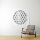 flower of life sacred geometry symbol ancient zen wandkleed (In Situ (horizontaal))