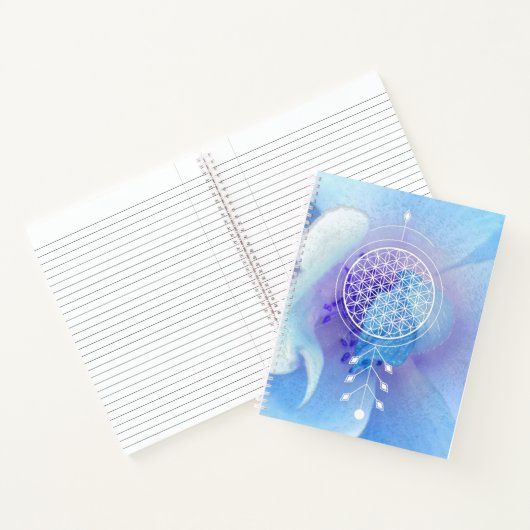 *~* Flower of Life Sacred Geometry Yoga Reiki Notitieboek (Binnen)