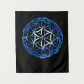 Flower of Life Sphere Sacred Geometry Wandkleed (Voorkant)