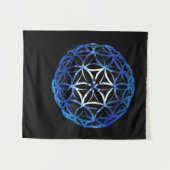 Flower of Life Sphere Sacred Geometry Wandkleed (Voorkant (horizontaal))