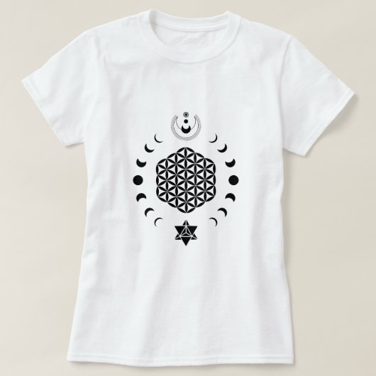 Flower of Life Spiritueel symbool T-shirt (Design voorkant)