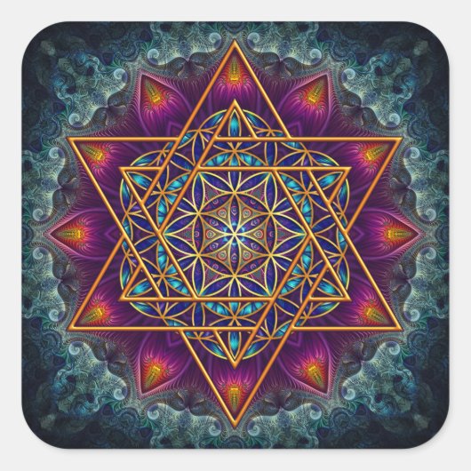 Flower of Life Sticker - ORIGINEEL ontwerp van Lil (Voorkant)