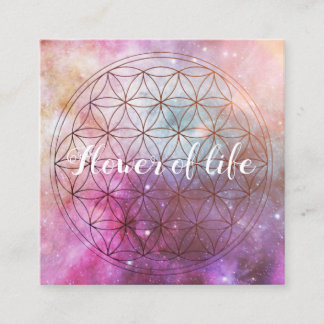 Flower of life vierkante visitekaartje