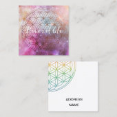 Flower of life vierkante visitekaartje (Voorkant / Achterkant)