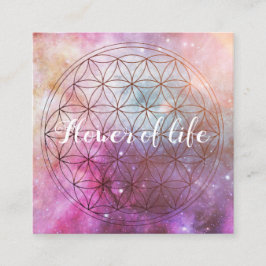 Flower of life vierkante visitekaartje