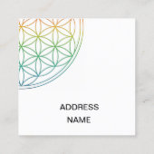 Flower of life vierkante visitekaartje (Achterkant)