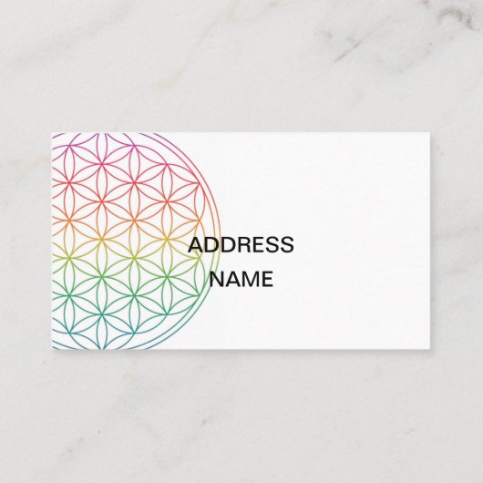 Flower of life visitekaartje (Achterkant)