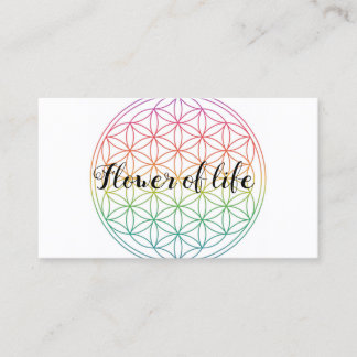 Flower of life visitekaartje