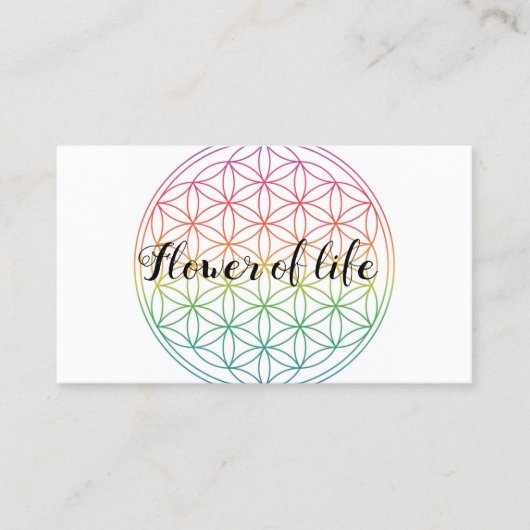 Flower of life visitekaartje (Voorkant)