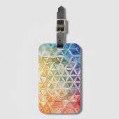 Flower of Life - Waterverf schilderij Bagagelabel (Voorkant (verticaal))