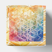 Flower of Life - Waterverf schilderij Bedankdoosjes (Bovenkant)