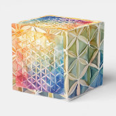 Flower of Life - Waterverf schilderij Bedankdoosjes (Achterkant)