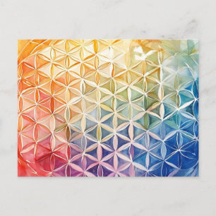 Flower of Life - Waterverf schilderij Briefkaart