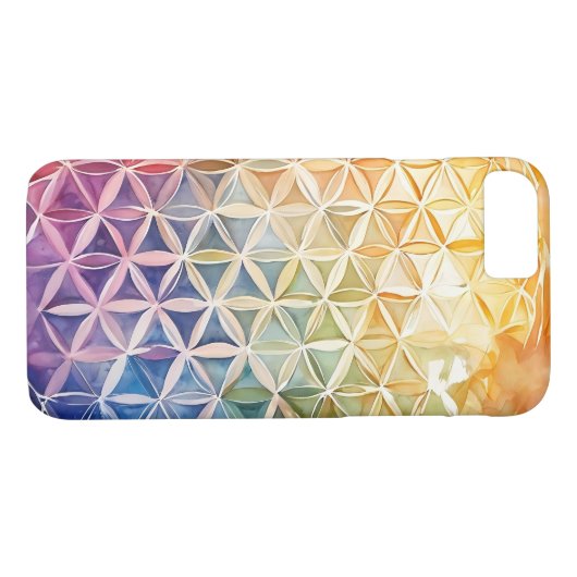 Flower of Life - Waterverf schilderij Case-Mate iPhone Case (Achterkant (Horizontaal))