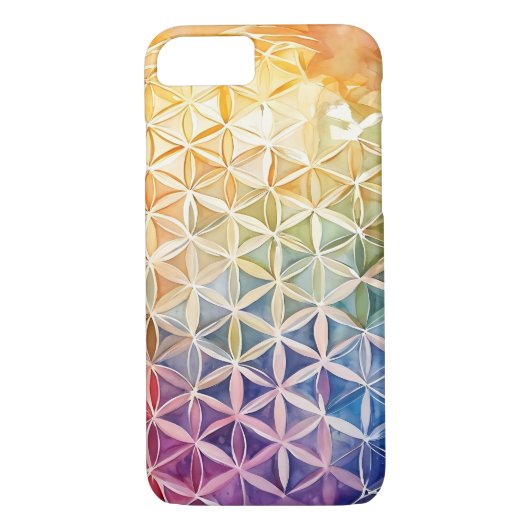 Flower of Life - Waterverf schilderij Case-Mate iPhone Case (Achterkant)