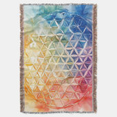 Flower of Life - Waterverf schilderij Deken (Voorkant Verticaal)
