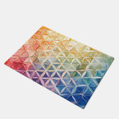 Flower of Life - Waterverf schilderij Deurmat (Schuin)