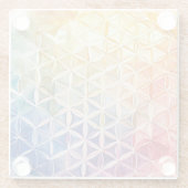 Flower of Life - Waterverf schilderij Glazen Onderzetter (Achterkant)