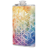 Flower of Life - Waterverf schilderij Heupfles (Links)