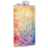 Flower of Life - Waterverf schilderij Heupfles (Rechts)