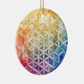 Flower of Life - Waterverf schilderij Keramisch Ornament (Rechts)